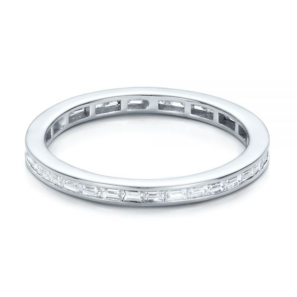 Offset baguette diamond eternity band - Minichiello Jewellers