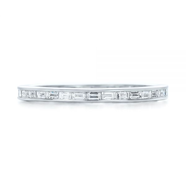  Platinum Platinum Eternity Baguette Diamond Wedding Band - Top View -  101868