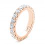 14k Rose Gold 14k Rose Gold Eternity Diamond Wedding Band - Three-Quarter View -  107264 - Thumbnail