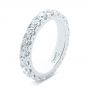 14k White Gold Eternity Diamond Wedding Band - Three-Quarter View -  107264 - Thumbnail
