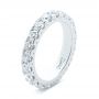 18k White Gold 18k White Gold Eternity Diamond Wedding Band - Three-Quarter View -  107264 - Thumbnail