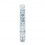 14k White Gold Eternity Diamond Wedding Band - Side View -  107264 - Thumbnail