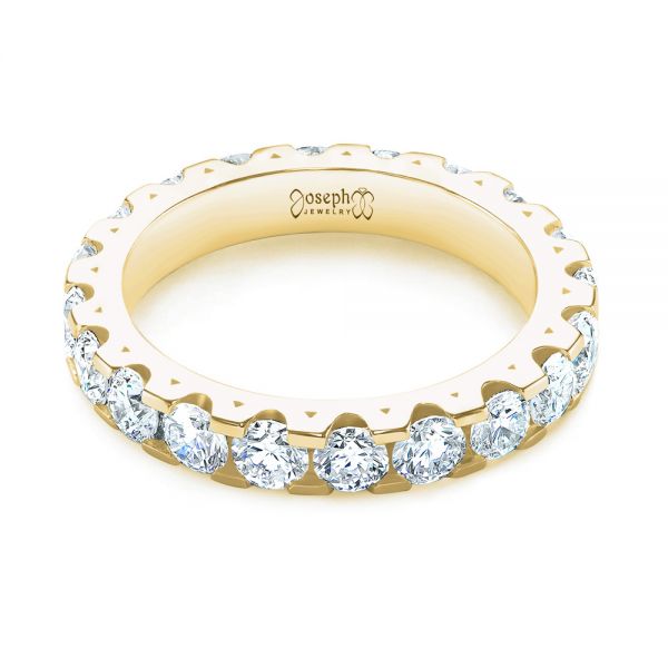 18k Yellow Gold 18k Yellow Gold Eternity Diamond Wedding Band - Flat View - 107264
