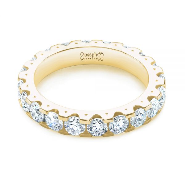 14k Yellow Gold 14k Yellow Gold Eternity Diamond Wedding Band - Flat View -  107264