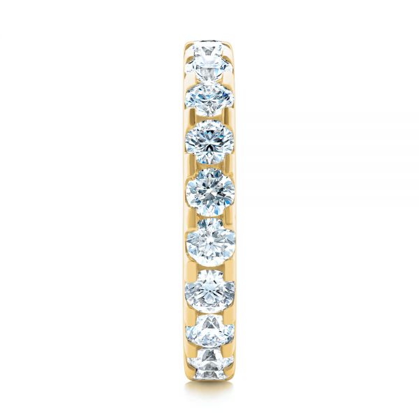 18k Yellow Gold 18k Yellow Gold Eternity Diamond Wedding Band - Side View - 107264