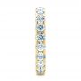 18k Yellow Gold 18k Yellow Gold Eternity Diamond Wedding Band - Side View -  107264 - Thumbnail