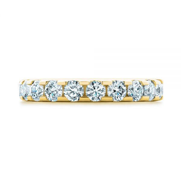18k Yellow Gold 18k Yellow Gold Eternity Diamond Wedding Band - Top View - 107264