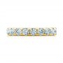 18k Yellow Gold 18k Yellow Gold Eternity Diamond Wedding Band - Top View -  107264 - Thumbnail