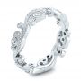 Filigree And Diamond Eternity Wedding Band - Kirk Kara - Three-Quarter View -  100891 - Thumbnail