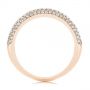 18k Rose Gold 18k Rose Gold Five Row Pave Diamond Wedding Band - Front View -  105296 - Thumbnail