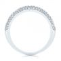  Platinum Platinum Five Row Pave Diamond Wedding Band - Front View -  105296 - Thumbnail