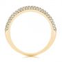 14k Yellow Gold 14k Yellow Gold Five Row Pave Diamond Wedding Band - Front View -  105296 - Thumbnail