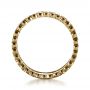18k Yellow Gold 18k Yellow Gold Fleur-de-lis Yellow And White Diamond Women's Anniversary Band - Front View -  1249 - Thumbnail