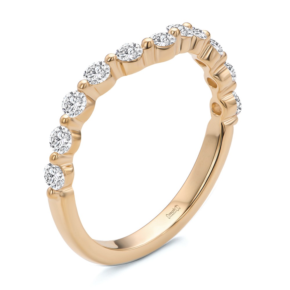 Floating Diamond Curved Bubble Band - Image