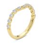 14k Yellow Gold Floating Diamond Curved Bubble Band - Three-Quarter View -  108126 - Thumbnail
