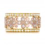 18k Rose Gold 18k Rose Gold Floral Diamond Stackable Eternity Band - Front View -  101909 - Thumbnail