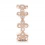 14k Rose Gold 14k Rose Gold Floral Diamond Stackable Eternity Band - Side View -  101909 - Thumbnail