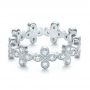  Platinum Platinum Floral Diamond Stackable Eternity Band - Flat View -  101909 - Thumbnail