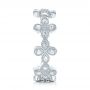 18k White Gold Floral Diamond Stackable Eternity Band - Side View -  101909 - Thumbnail