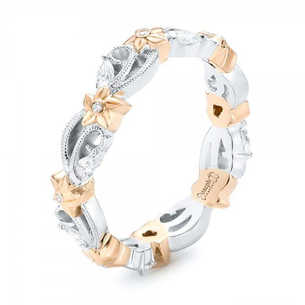 Floral Filigree and Diamond Eternity Wedding Band - reference design