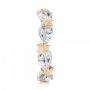  Platinum And Platinum Platinum And Platinum Floral Filigree And Diamond Eternity Wedding Band - Side View -  102865 - Thumbnail