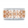 18k Rose Gold Flower Diamond Stackable Eternity Band - Front View -  101911 - Thumbnail