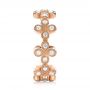 18k Rose Gold Flower Diamond Stackable Eternity Band - Side View -  101911 - Thumbnail