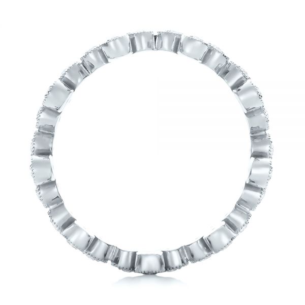  Platinum Platinum Flower Diamond Stackable Eternity Band - Front View -  101911