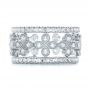 18k White Gold 18k White Gold Flower Diamond Stackable Eternity Band - Front View -  101911 - Thumbnail