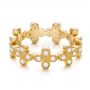 14k Yellow Gold 14k Yellow Gold Flower Diamond Stackable Eternity Band - Flat View -  101911 - Thumbnail