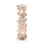 18k Rose Gold 18k Rose Gold Flower Eternity Band - Side View -  101873 - Thumbnail