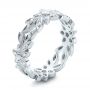  Platinum Platinum Flower Eternity Band - Three-Quarter View -  101873 - Thumbnail