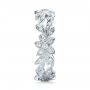 18k White Gold Flower Eternity Band - Side View -  101873 - Thumbnail