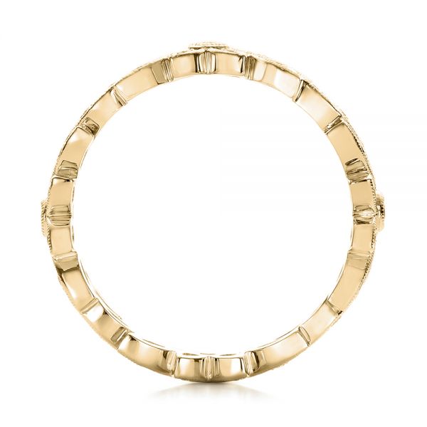 18k Yellow Gold 18k Yellow Gold Flower Eternity Band - Front View - 101873