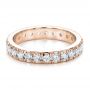 14k Rose Gold 14k Rose Gold French Cut Diamond Eternity Band - Flat View -  100114 - Thumbnail