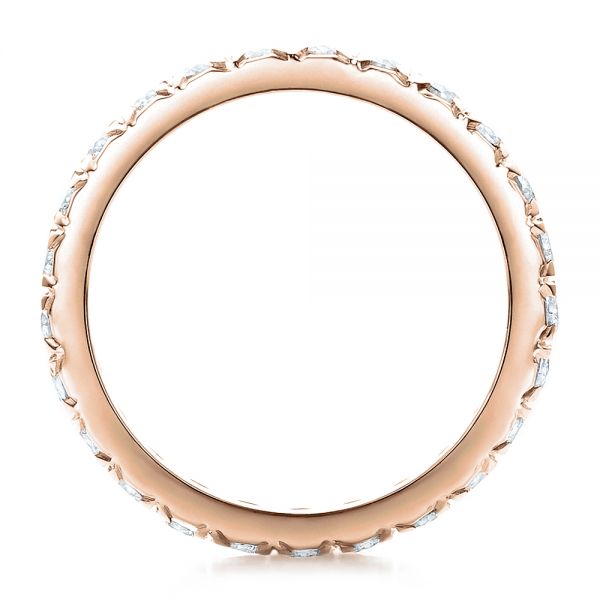 18k Rose Gold 18k Rose Gold French Cut Diamond Eternity Band - Front View - 100114