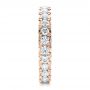 18k Rose Gold 18k Rose Gold French Cut Diamond Eternity Band - Side View -  100114 - Thumbnail