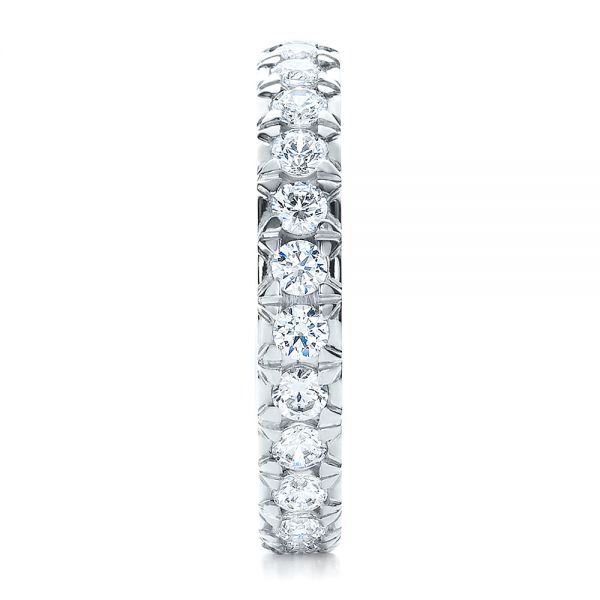  Platinum Platinum French Cut Diamond Eternity Band - Side View -  100114