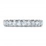 18k White Gold French Cut Diamond Eternity Band - Top View -  100114 - Thumbnail