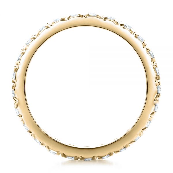 18k Yellow Gold 18k Yellow Gold French Cut Diamond Eternity Band - Front View - 100114