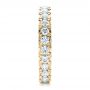 18k Yellow Gold 18k Yellow Gold French Cut Diamond Eternity Band - Side View -  100114 - Thumbnail