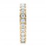 14k Yellow Gold 14k Yellow Gold French Cut Diamond Eternity Band - Side View -  100114 - Thumbnail