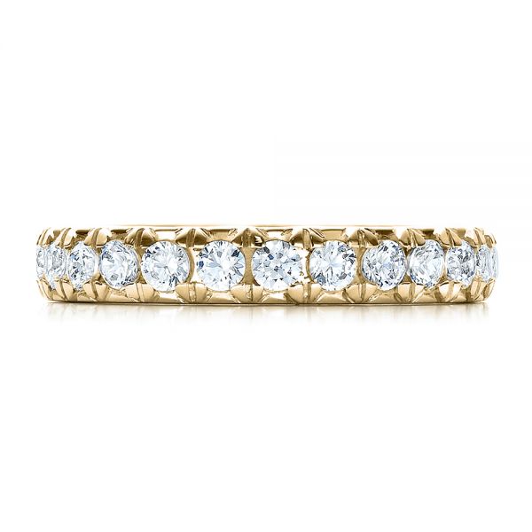 18k Yellow Gold 18k Yellow Gold French Cut Diamond Eternity Band - Top View -  100114