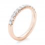 14k Rose Gold 14k Rose Gold French Cut Diamond Wedding Band - Three-Quarter View -  103704 - Thumbnail