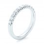 18k White Gold French Cut Diamond Wedding Band - Three-Quarter View -  103704 - Thumbnail