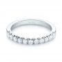 18k White Gold French Cut Diamond Wedding Band - Flat View -  103704 - Thumbnail