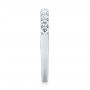 18k White Gold French Cut Diamond Wedding Band - Side View -  103704 - Thumbnail