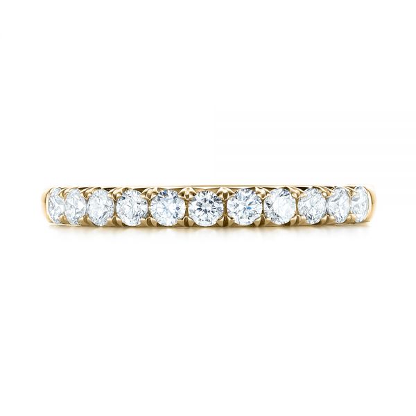 14k Yellow Gold 14k Yellow Gold French Cut Diamond Wedding Band - Top View -  103704