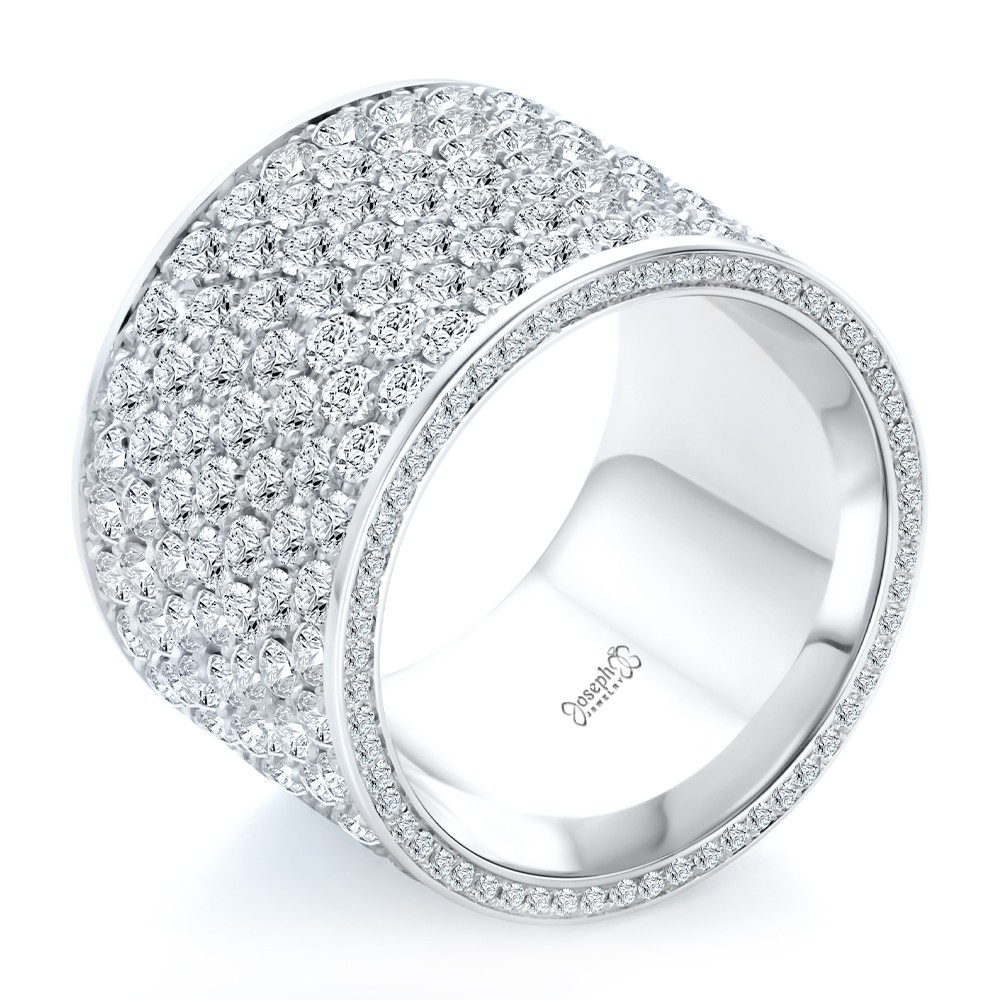 Full Pave Diamond Wedding Band - Image