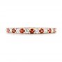 18k Rose Gold 18k Rose Gold Garnet And Diamond Wedding Band - Top View -  104593 - Thumbnail